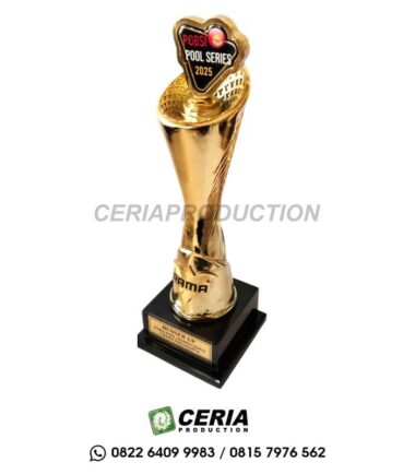 Piala Resin Plating Gold Desain Modern - POBSI POOL SERIES 2025 - RAMA